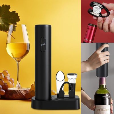 Set electric 5 în 1 pentru deschiderea sticlelor cu vin | VINOCORK