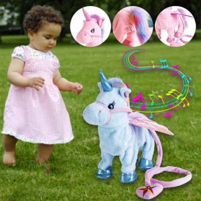 Jucărie de pluș în formă de unicorn care merge și cântă | ROXY