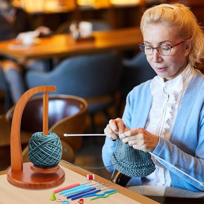 Suport magnetic din lemn pentru tricotat | KNITKARCA