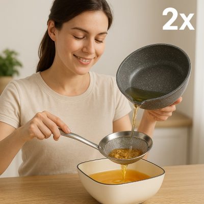 Sită din oțel inoxidabil care filtrează totul (2 buc.) | FILTRINKA