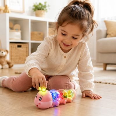 Omidă muzicală târâtoare – lumini, sunete și mișcare automată | CATERLY